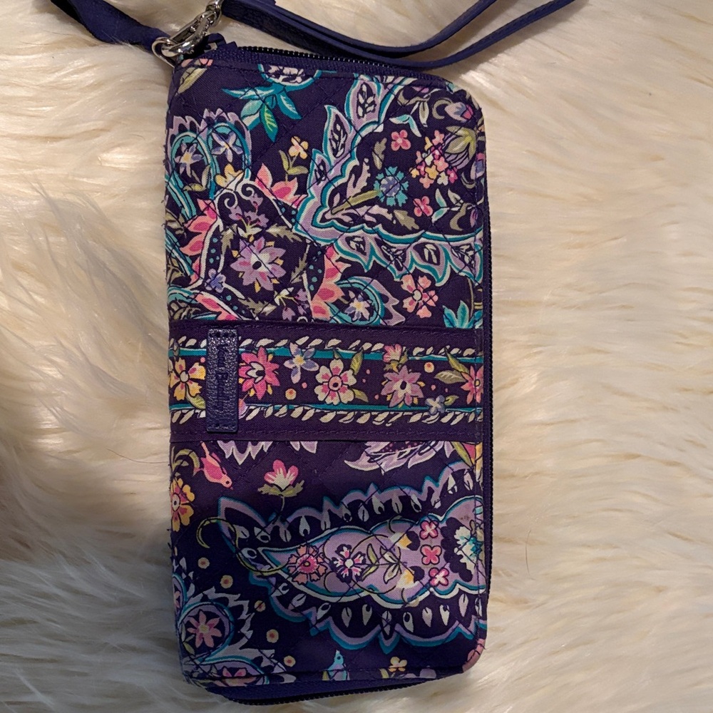 Vera Bradley Purple Floral Wristlet